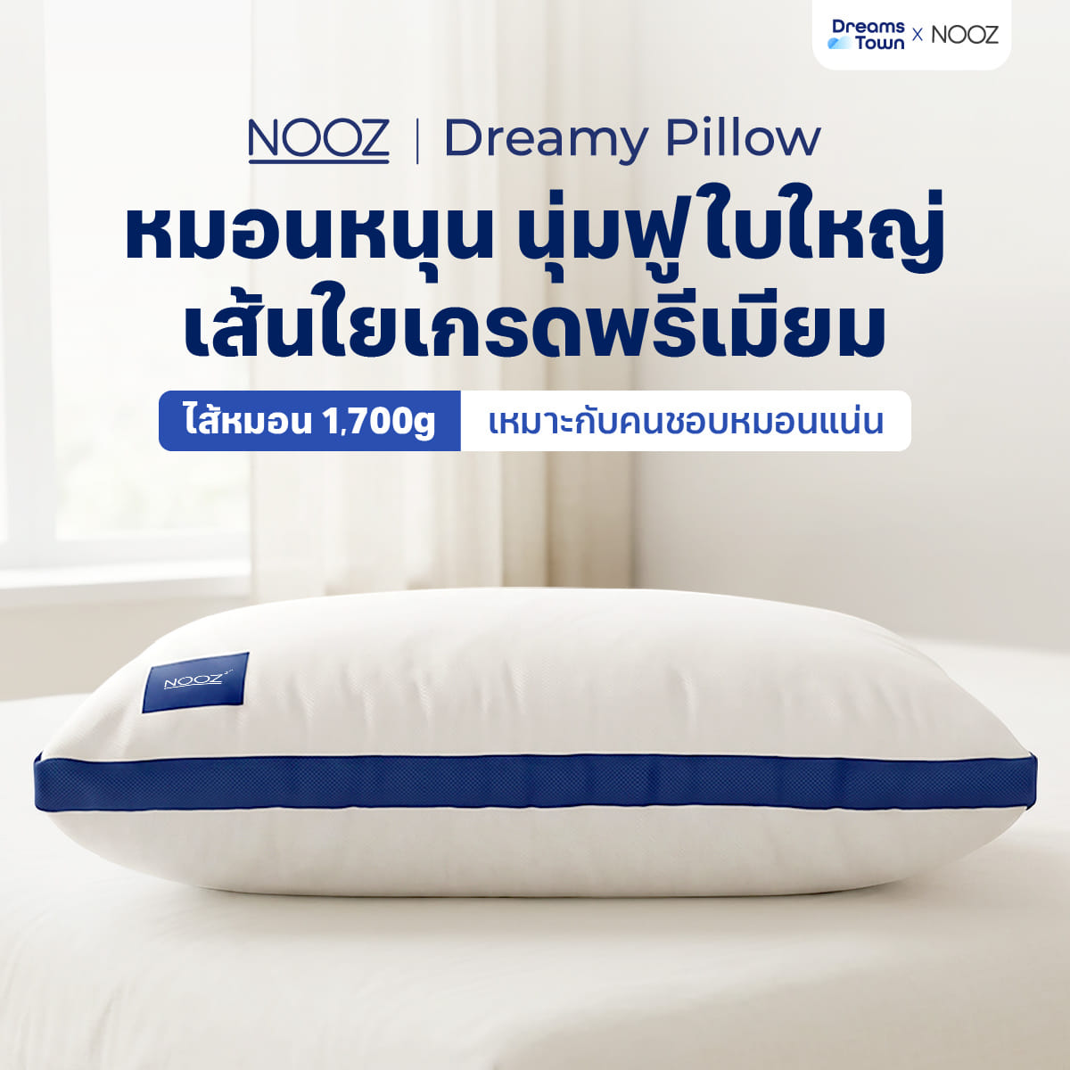 หมอนสุขภาพ NOOZ DREAMY PILLOW 1700G_8